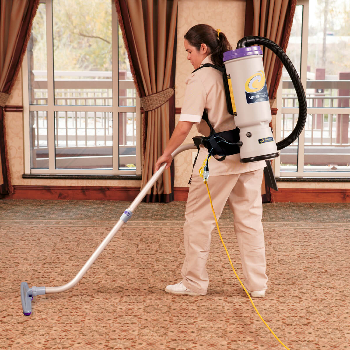 coach backpack vacuum cleaners Super Pro 10, 10 qt. w/ Hard Surface Flooring Kit w/ Nylon Brush Tool and a four ProTeam Super Coach Backpack Vacuum