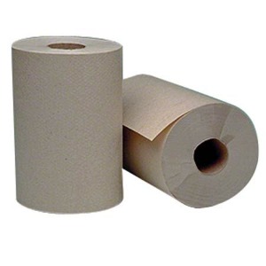8 x 350' White Hardwound Paper Towel Roll - 12/Case