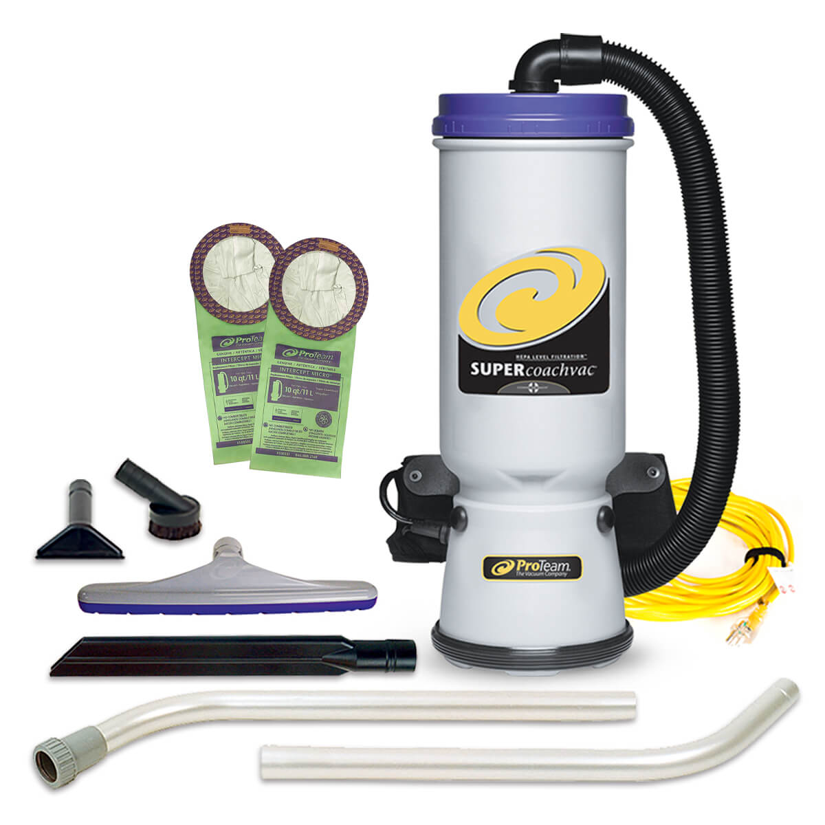 coach backpack vacuum Proteam 107537 Super Pro 10, 10 qt. w- ProBlade Hard Surface Tool Kit Choose this commercial vacuum if you have a large space to keep clean ProTeam Super Coach Pro 10