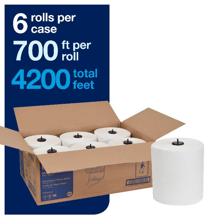 Tork Matic Advanced Paper Towel Roll H1 100% Recycled Paper Hand Towel 290089 